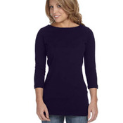 Ladies' Jersey Half-Sleeve Boatneck T-Shirt