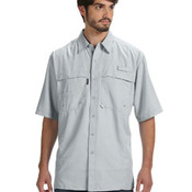 Men's 100% Polyester Short-Sleeve Fishing Shirt