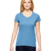 Ladies' Vapor® Cotton Short-Sleeve V-Neck T-Shirt