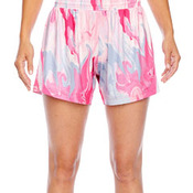 Ladies' Tournament Sublimated Pink Swirl Short