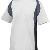 Youth Wicking Poly/Span Short-Sleeve Jersey with Contrast Inserts