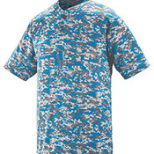 Adult Polyester Digi Print Two-Button Short-Sleeve Jersey