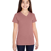Girls' V-Neck Fine Jersey T-Shirt